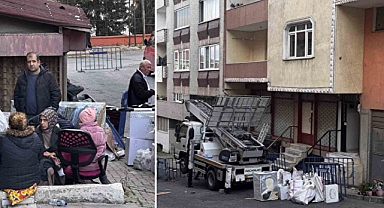 İstanbul'da kolonları çatlayan 6 katlı bina tahliye edildi