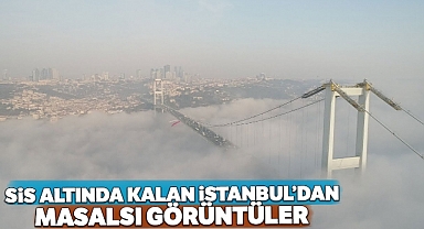 Sise teslim olan İstanbul'da masalsı görüntüler…