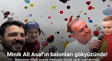 İstanbul'da kanseri yenen çocuk için gökyüzüne balonlar bırakıldı