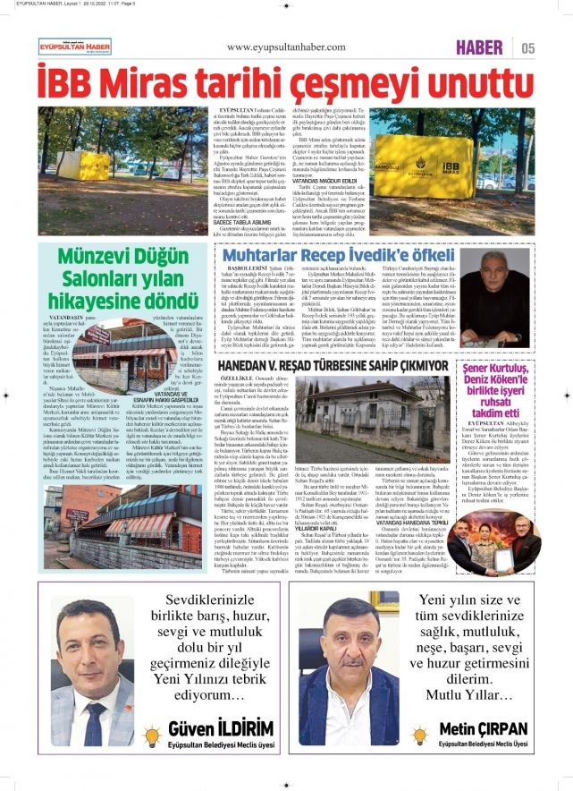 Yeni sayımız çıktı. Eyüpsultan Haber Gazetesi 13. Sayısı