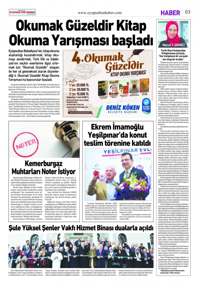 Eyüpsultan Haber Gazetesi yeni sayısı çıktı