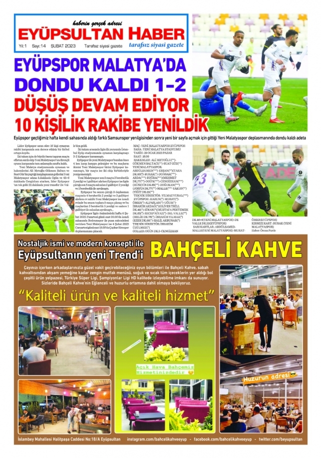 Eyüpsultan Haber Gazetesi yeni sayısı çıktı