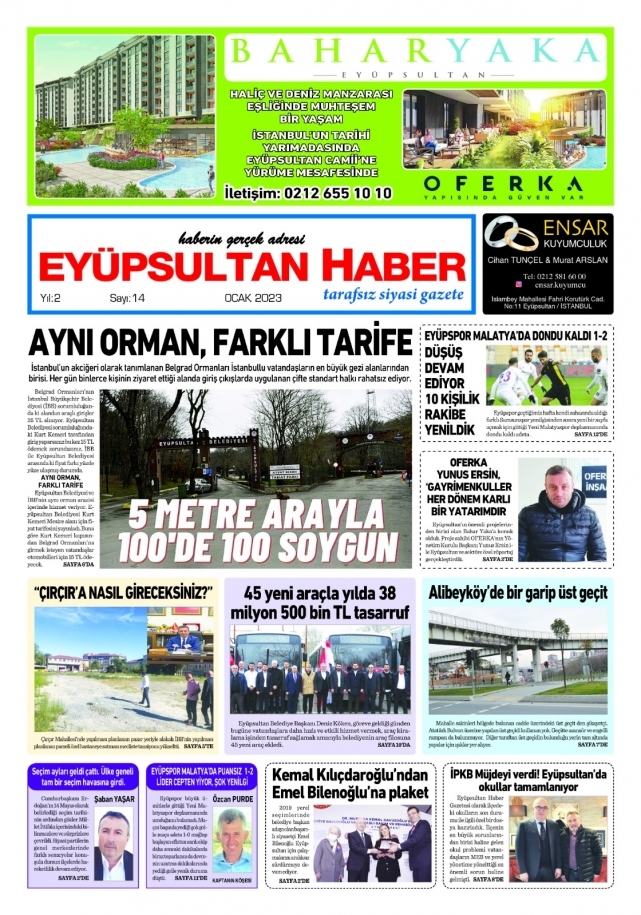 Eyüpsultan Haber Gazetesi yeni sayısı çıktı