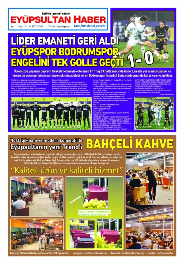 Eyüpsultan Haber Gazetesi yeni sayısı çıktı