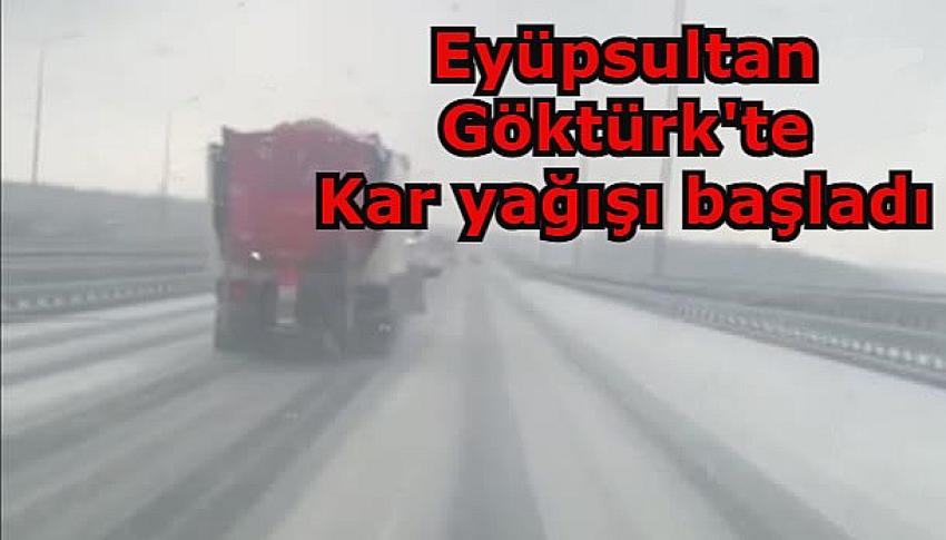 Eyüpsultan Göktürk, İstanbul Havalimanı yolunda kar yağışı başladı | Eyüpsultan Haber