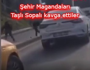 Eyüpsultan'da şehir magandaları yol verme tartışması sonrası, taş ve sopayla birbirlerine saldırdılar | Eyüpsultan Haber