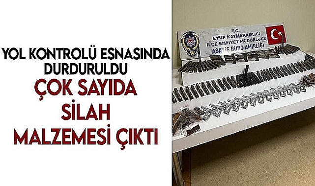 Polis durdurdu, araçtan silah malzemesi çıktı