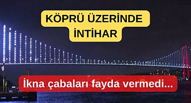 Otomobilinden indi, Köprüden aşağıya atladı