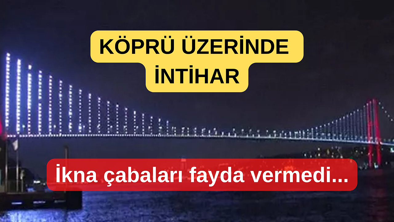Otomobilinden indi, Köprüden aşağıya atladı