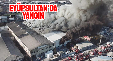 Eyüpsultan'da büyük fabrika yangını
