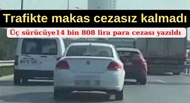 Eyüpsultan'da makas atan 3 sürücü cezasız kalmadı