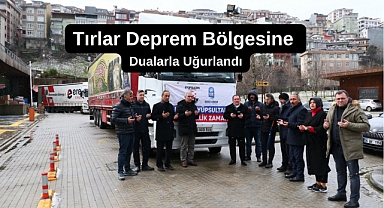 Eyüpsultan’dan deprem bölgesine TIR'lar yola çıktı