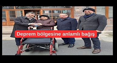 Eyüpsultanlı genç akülü sandelyesini depremzedelere bağışladı