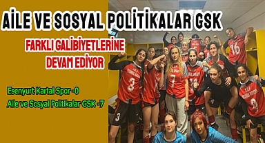 Aile ve Sosyal Politikalar GSK, Kadın Futbol Takımı liderliği geri aldı