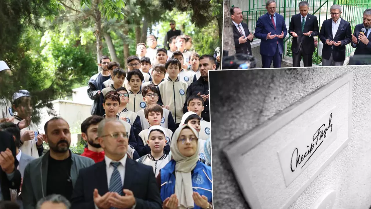 Asımın Nesli İmam Hatip Öğrencileri Üstad Necip Fazıl'ı kabri başında andı