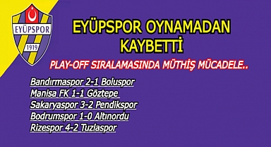 EYÜPSPOR OYNAMADAN KAYBETTİ