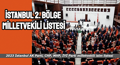 İstanbul 2. Bölge milletvekilleri isimleri ve partileri