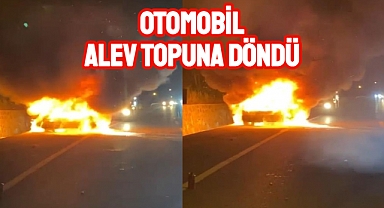 Eyüpsultan’da Otomobil Alev Topuna Döndü