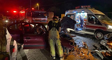 Eyüpsultan'da trafik kazası.! 3 kişi ağır yaralı