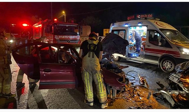 Eyüpsultan'da trafik kazası.! 3 kişi ağır yaralı