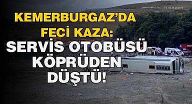 Servis Otobüsü Köprüden Düştü: 29 Yaralı var