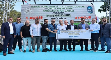 Deniz Köken, Parseller Spor Sahası'nın açılışını yaptı