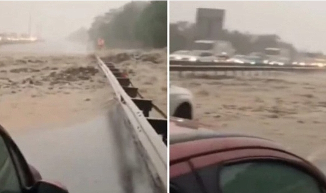 Kemerburgaz'da yağış sonrası toprak kayması yaşandı! Yoğun trafik oluştu