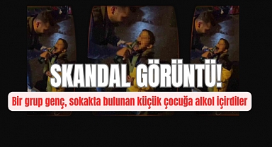 İstanbul'da skandal görüntü: Çocuğa alkol içirdiler