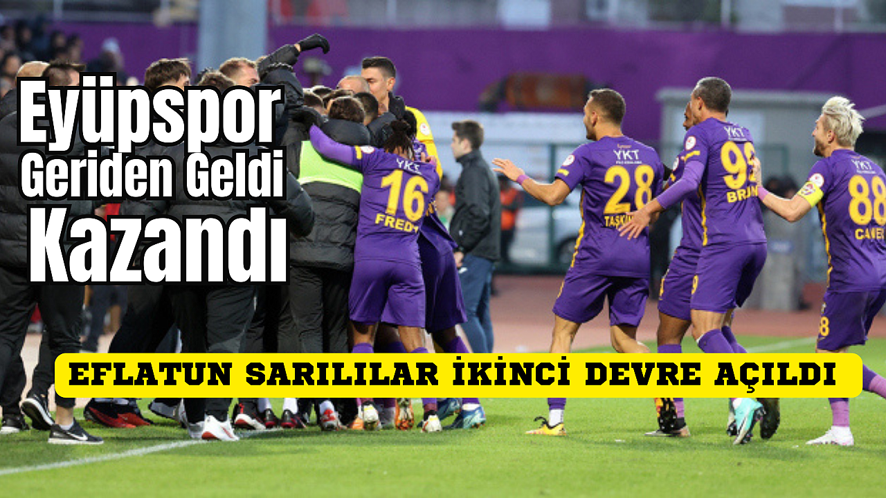 Eyüpspor Manisa fk'yı zorlansada 2-1 yenerek liderliğini sürdürdü
