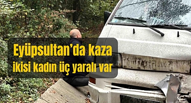 Eyüpsultan’da İki Araç Kafa Kafaya Çarpıştı