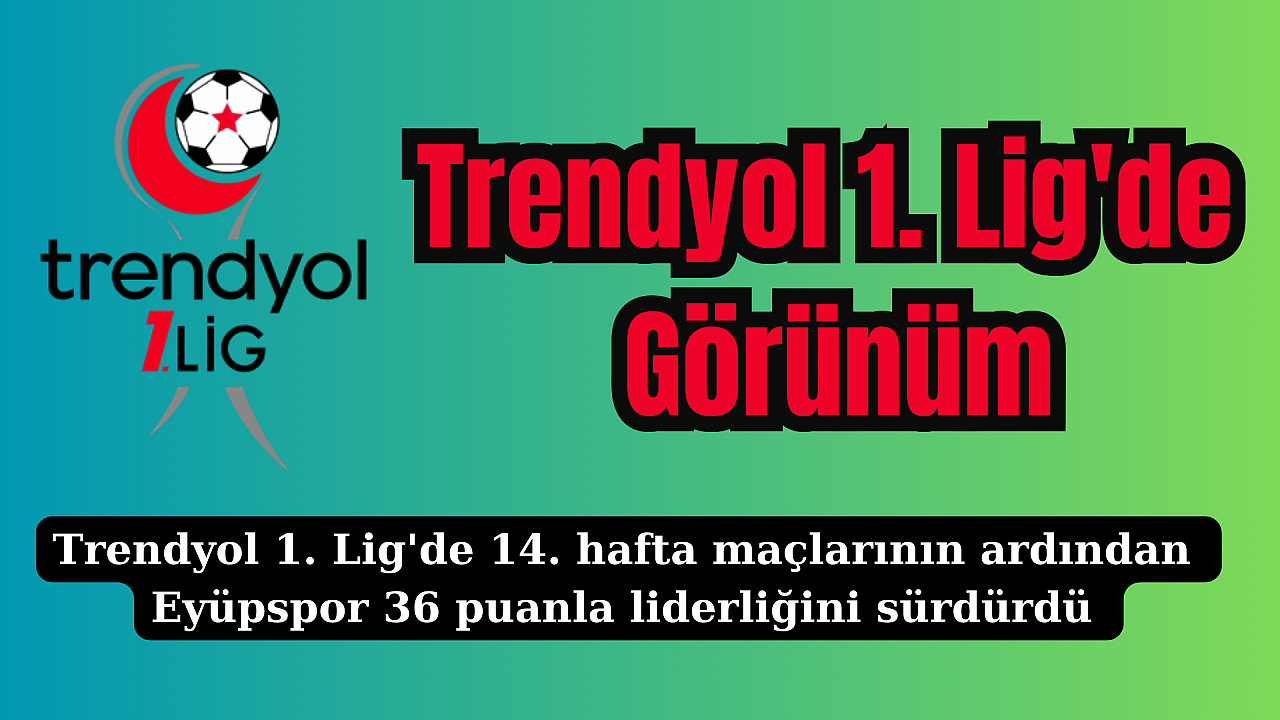Trendyol 1. Lig'de görünüm! Eyüpspor, 36 puanla liderliğini sürdürdü