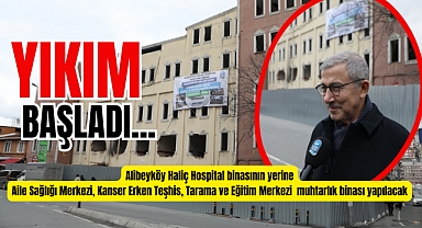 Alibeyköy Haliç Hospital binası yıkılıyor
