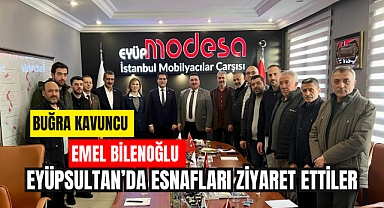 BUĞRA KAVUNCU İLE EMEL BİLENOĞLU EYÜPSULTAN’DA ESNAFLARI ZİYARET ETTİLER