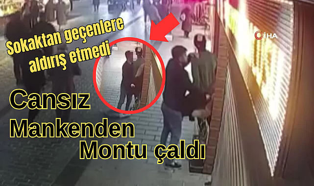 Eyüpsultan'da mankenin üzerindeki montu çaldı!