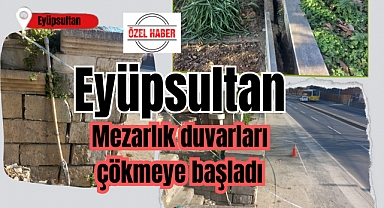 Eyüpsultan Mezarlığında korkutan manzara