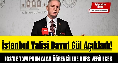 İstanbul Valisi Davut Gül, Öğrencilere burs verilecek