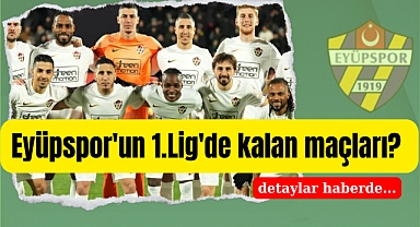 Eyüpspor'un 1.Lig'de kalan maçları? Eyüpspor, artık gün sayıyor