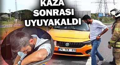 Taksici kaza yaptı! Aracında uyuya kaldı, uyanmak bilmedi