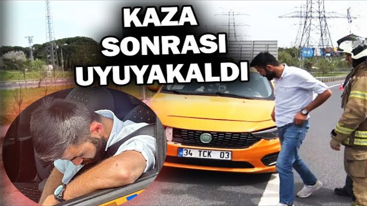 Taksici kaza yaptı! Aracında uyuya kaldı, uyanmak bilmedi