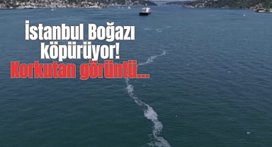 İstanbul Boğazı’nda Merak Uyandıran Görüntü