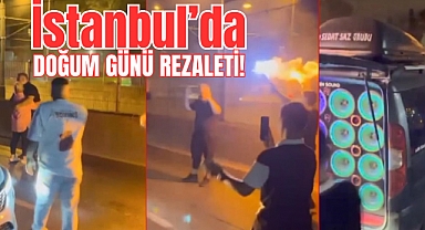 İstanbul'un orta yerinde doğum günü rezaleti