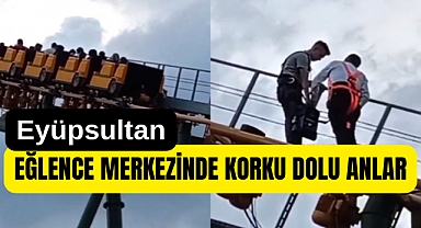 Eyüpsultan'da 'Hız treni' arıza yaptı! Korku dolu anlar