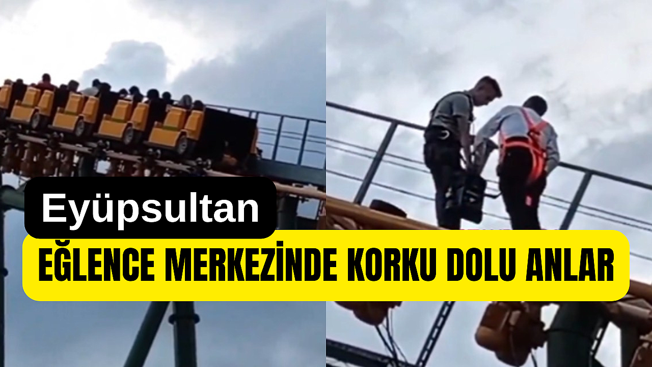 Eyüpsultan'da 'Hız treni' arıza yaptı! Korku dolu anlar