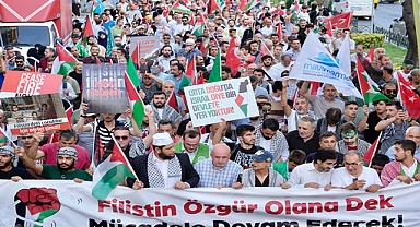 İstanbul’da Gazze’ye destek yürüyüşü yapıldı