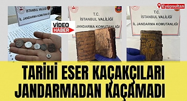 TARİHİ ESER KAÇAKÇILARI JANDARMADAN KAÇAMADI