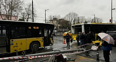 İstanbul'da 2 İETT otobüsü çarpıştı