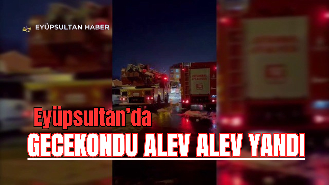 Eyüpsultan’da gecekondu alev alev yandı
