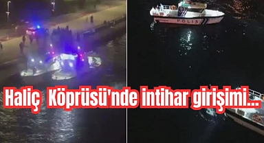 Haliç Metro Köprüsü'nde intihar girişimi