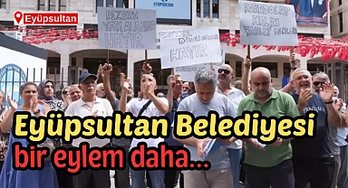 Karadolap Mahallesi’nden Eyüpsultan Belediyesi önünde eylem