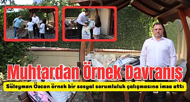 Muhtardan örnek davranış: Öğrencilere Kırtasiye Yardımı